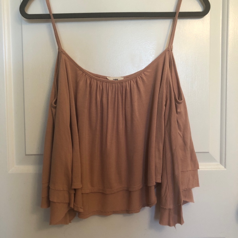 NWOT Cold Shoulder Flowy Crop Top